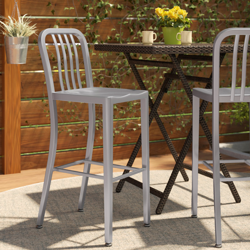 Ebern Designs Breslin 30" Patio Bar Stool & Reviews Wayfair